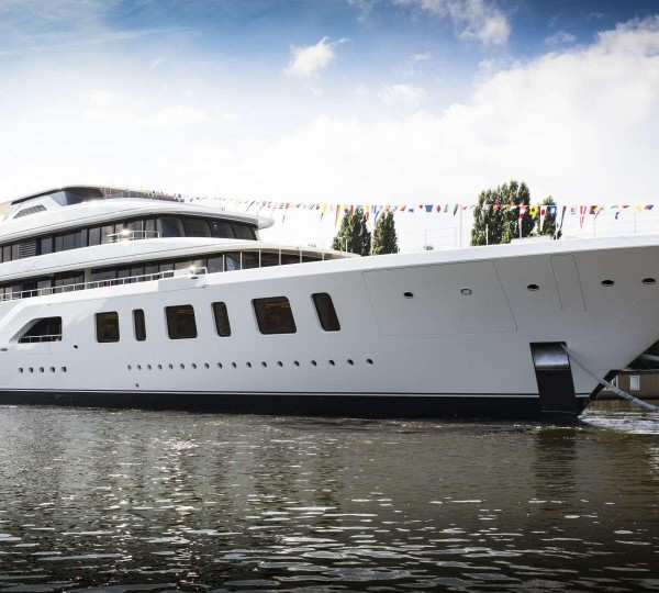 Brand New M Y Hull The Latest Superyacht Launch At Feadship